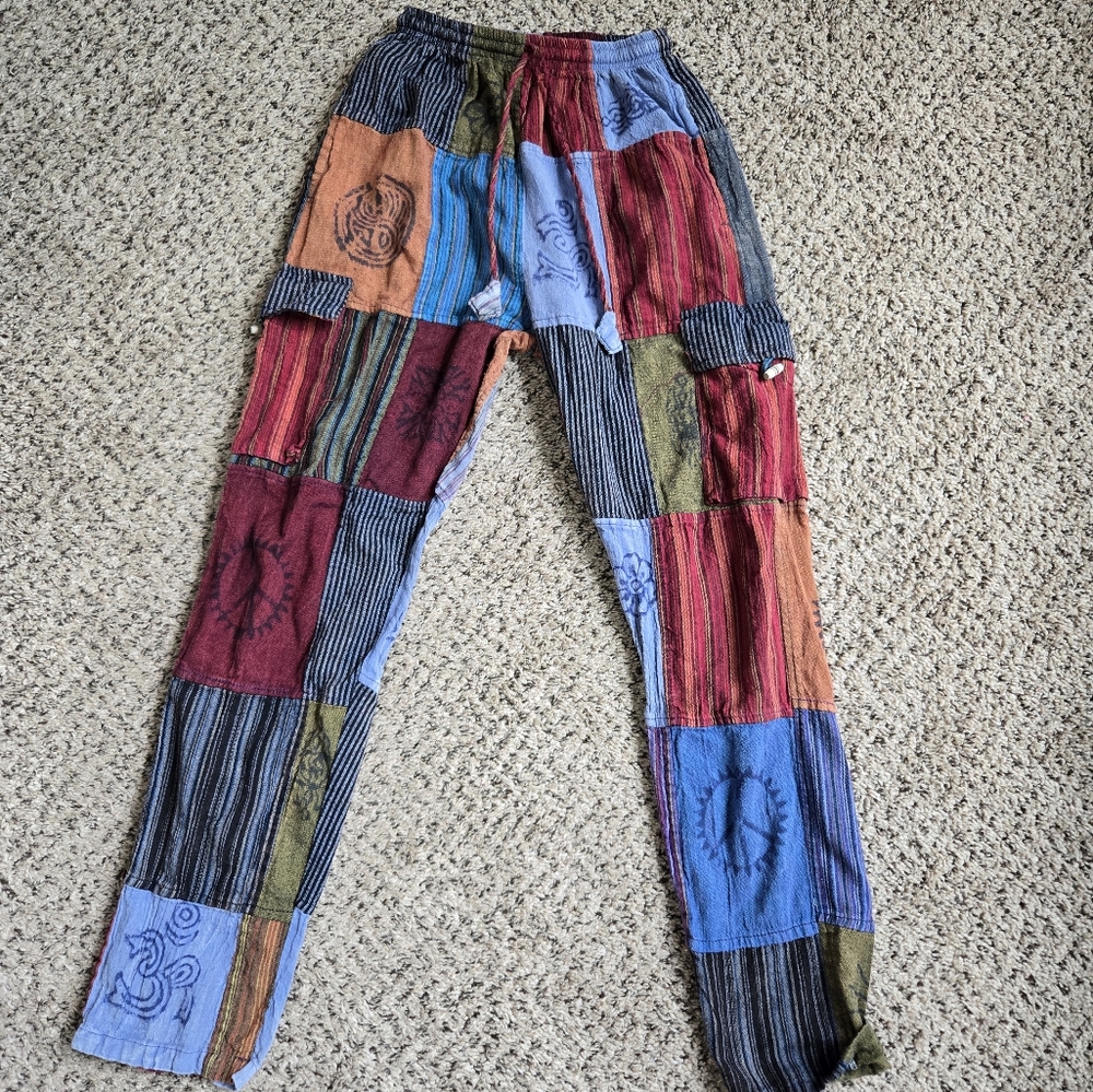 Colorful Patchwork Pants